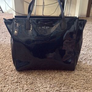 Kate Spade Shiny Navy Tote Bag perfect for‎ Valentine’s Day gift